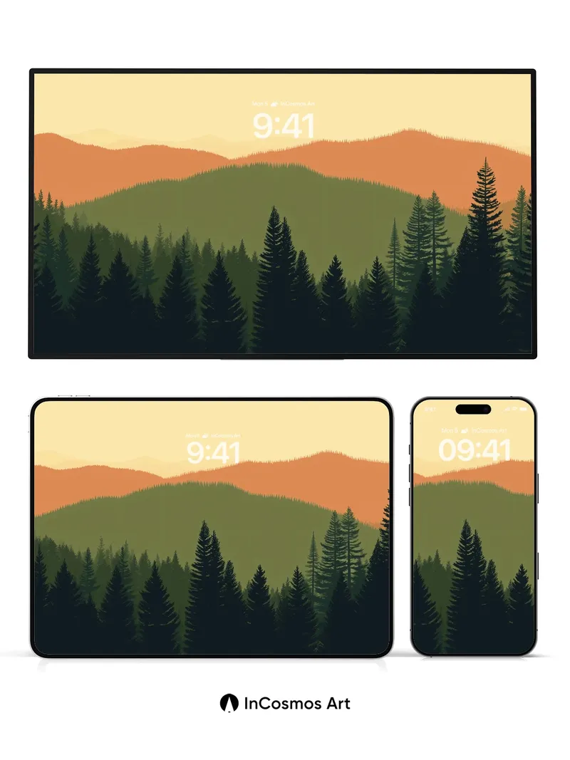 Serenity Ridge Wallpaper with Distant Hues