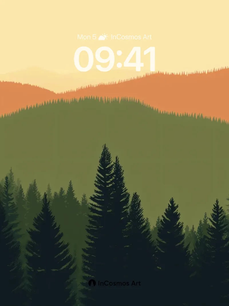 Serenity Ridge Wallpaper with Distant Hues