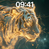 Golden Ember Tiger Wallpaper with Living Light wallpaper for iPhone, iPad & Mac