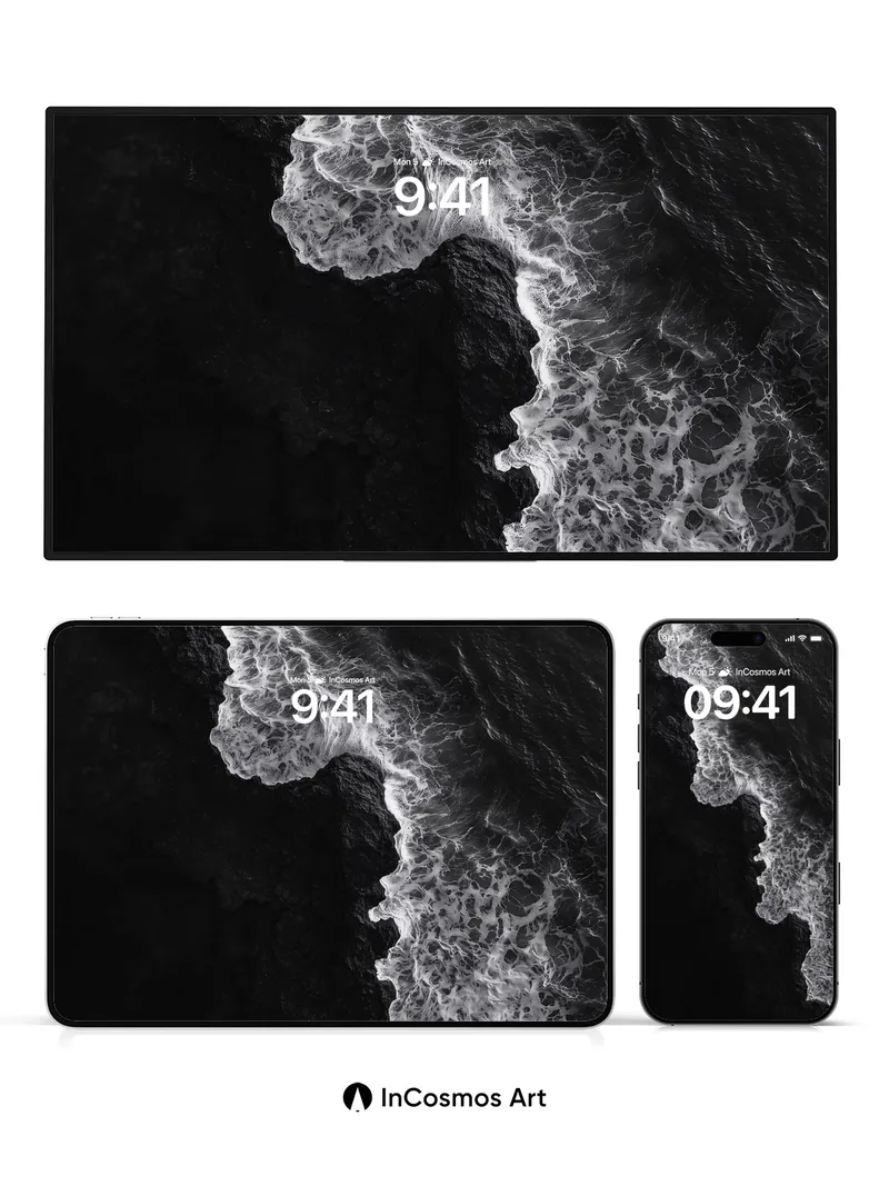 Silent Surge Wallpaper with Frosted Edge