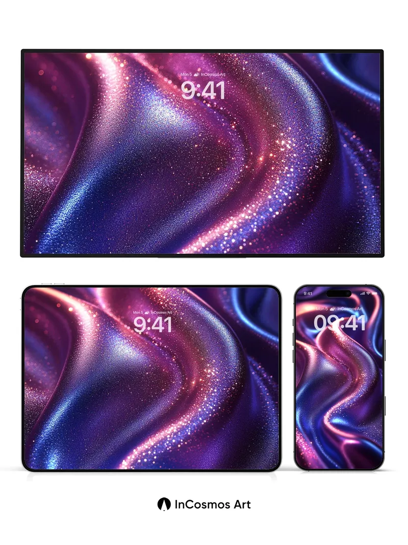 Luminous Silk Wallpaper with Cosmic Dust