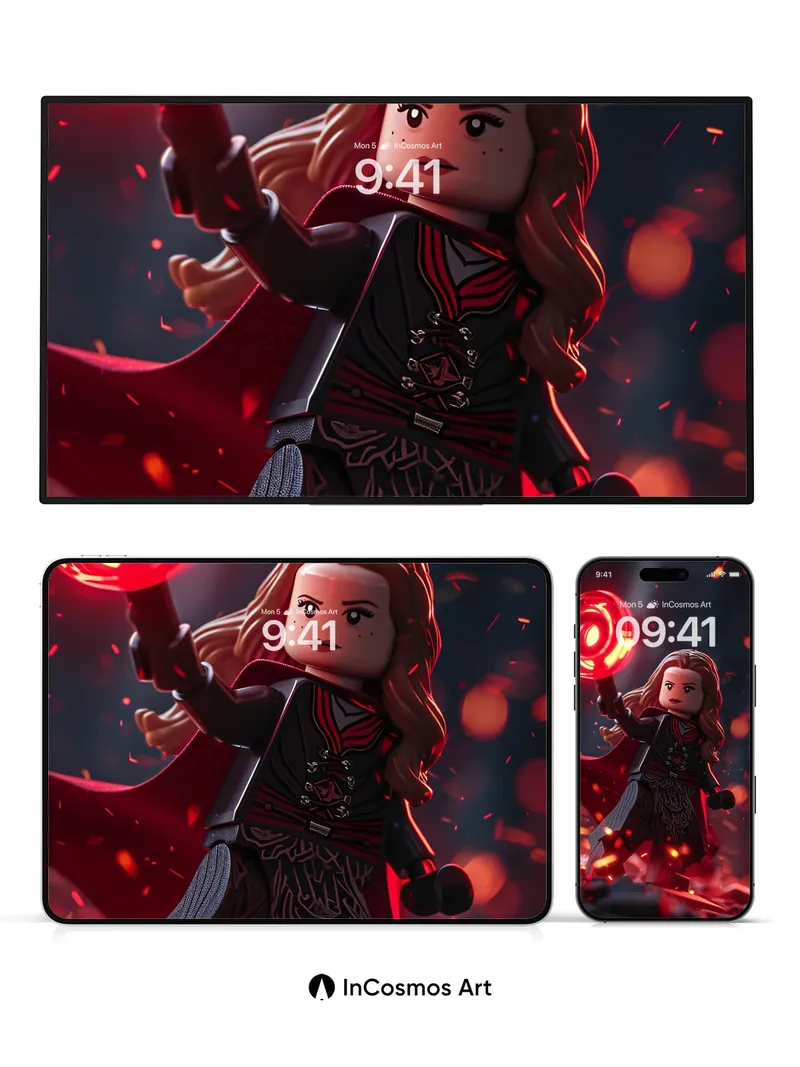 Fiery Sorcery Wallpaper with LEGO Magic