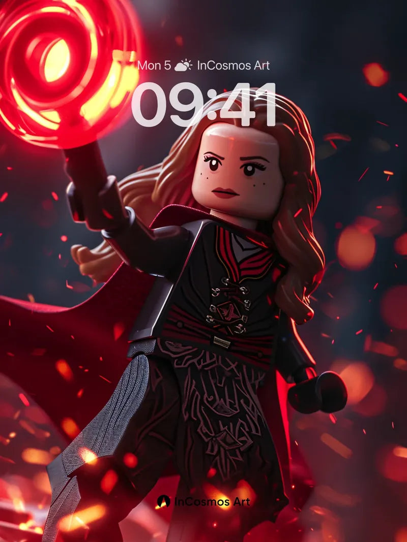 Fiery Sorcery Wallpaper with LEGO Magic