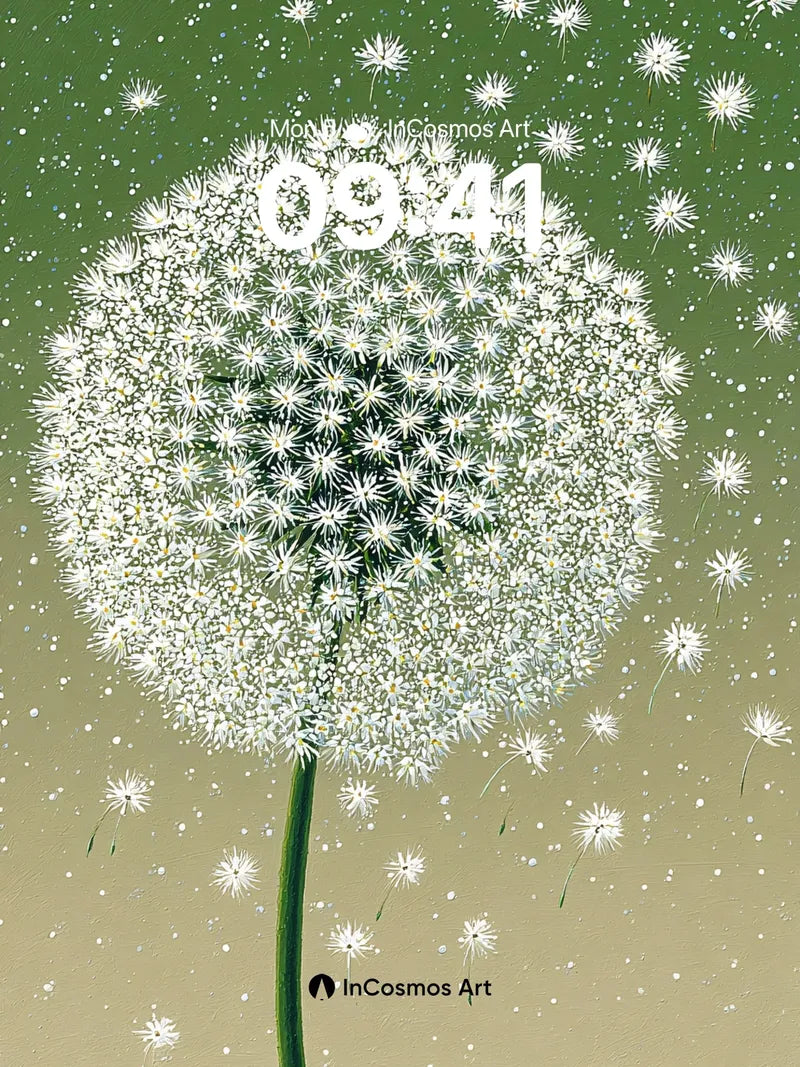 Serenity Dandelion Wallpaper with Floating Seeds