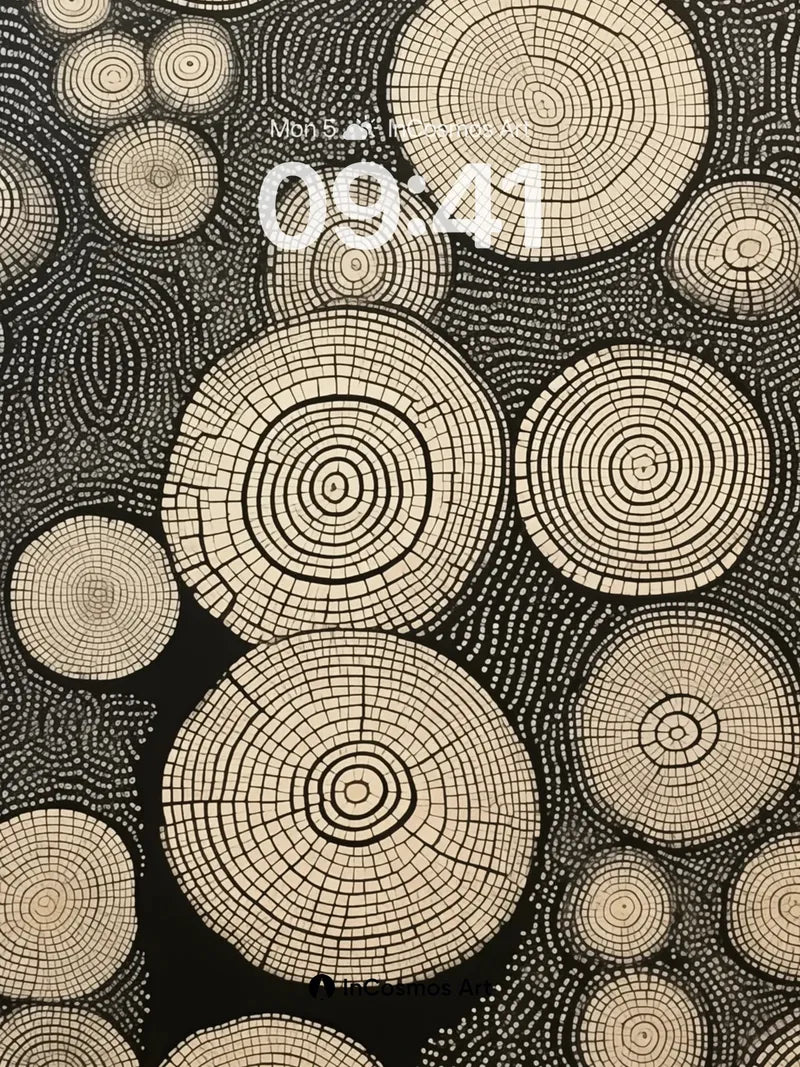 Earthy Pulse Wallpaper with Dot Grids