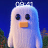 Luminous Fluff Wallpaper with Glowing Eyes wallpaper for iPhone, iPad & Mac