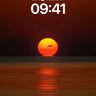 Serenity Sunset Wallpaper with Golden Horizon wallpaper for iPhone, iPad & Mac