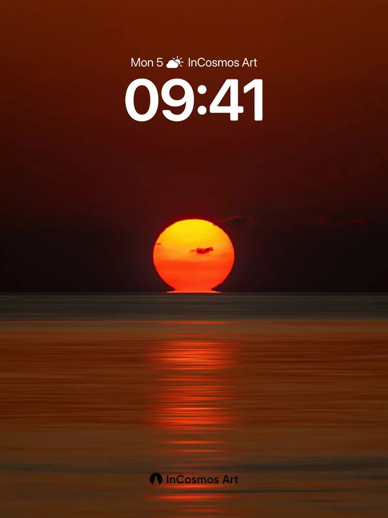 Serenity Sunset Wallpaper with Golden Horizon