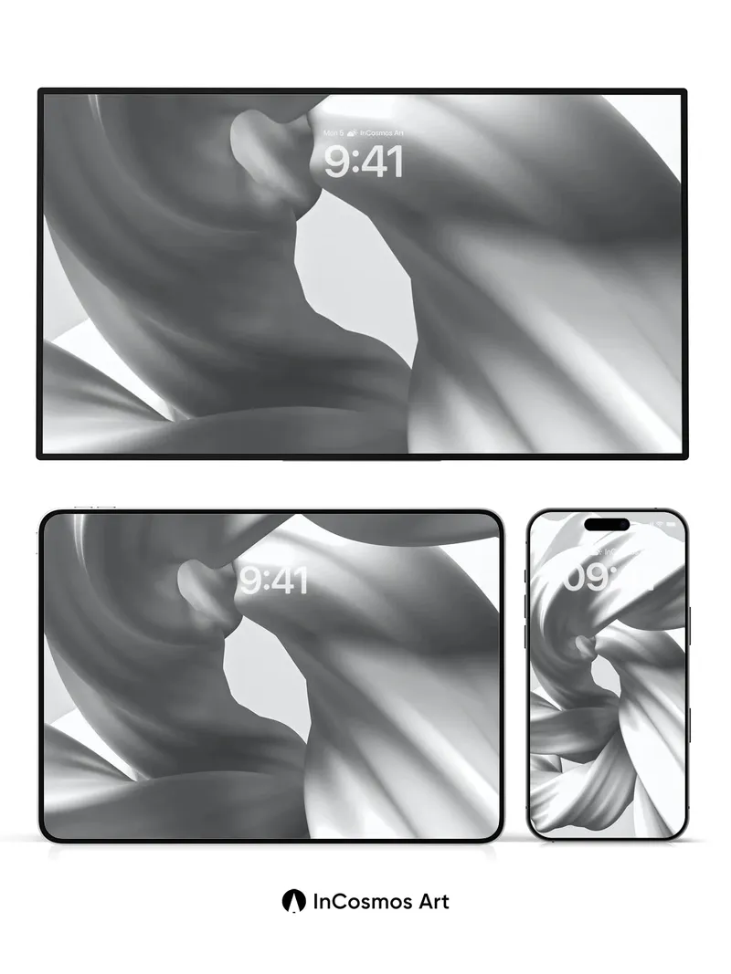 Silken Spiral Wallpaper with Ethereal Flow