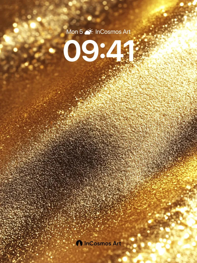 Golden Hush Wallpaper with Shimmering Depth