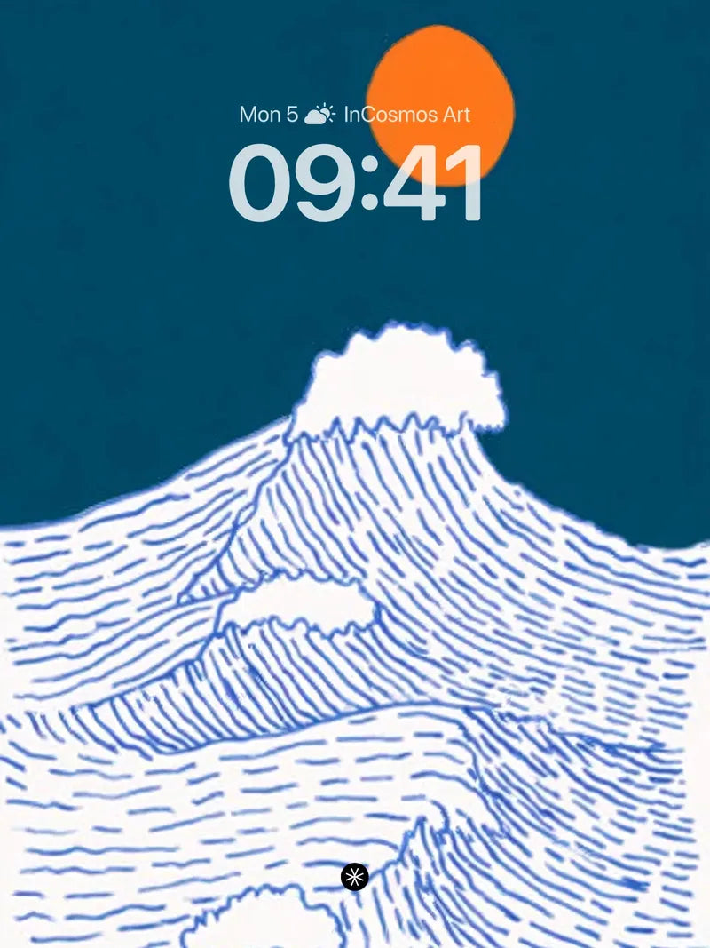 Serene Mountain Silhouette Minimalist Wallpaper wallpaper for iPhone, iPad & Mac