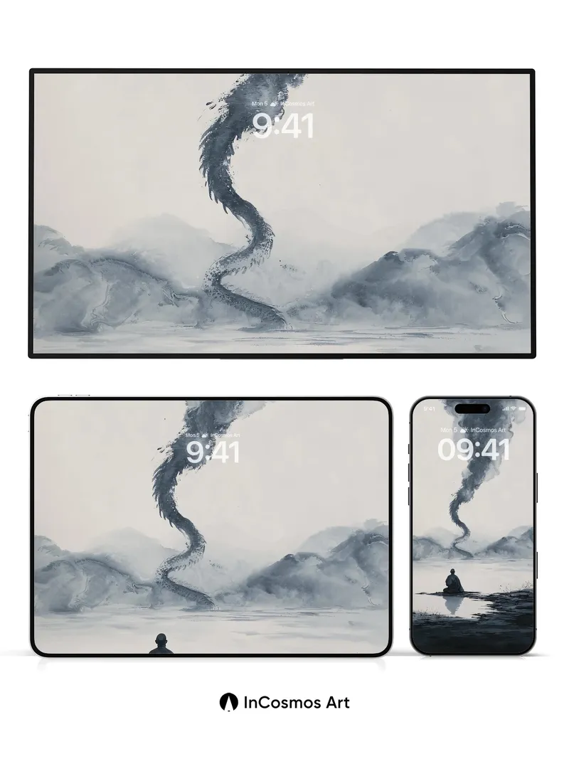 Serenity Smoke Wallpaper with Zen Reflection