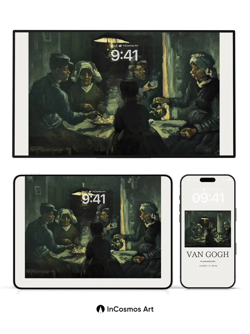 Dutch Candlelight Wallpaper with Earthy Brushwork