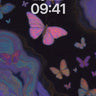 Luminous Drift Wallpaper with Cosmic Butterflies wallpaper for iPhone, iPad & Mac