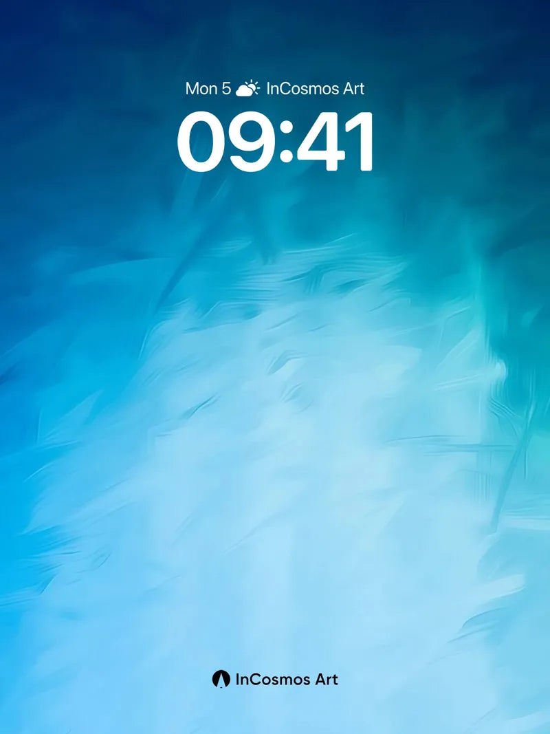 Aqua Veil Wallpaper with Feathered Light