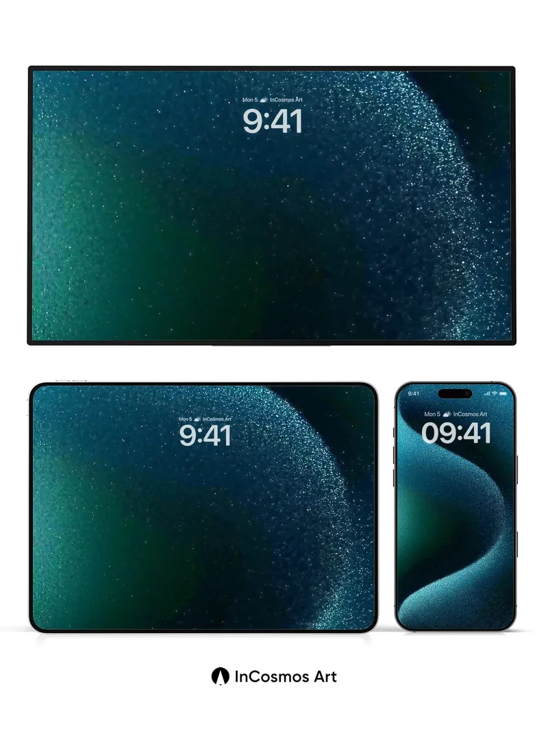 Deep Current Wallpaper with Starlight Veins