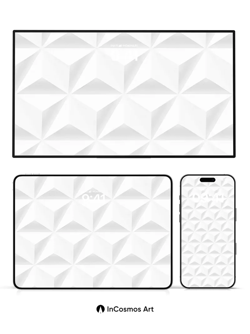 Sculpted Light Wallpaper with Geometric Depth