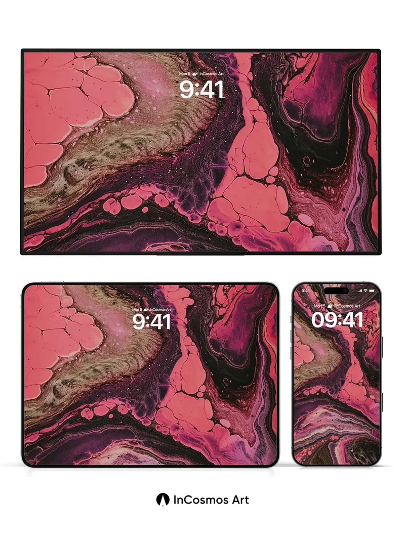 Lavender Storm Wallpaper with Cosmic Veins