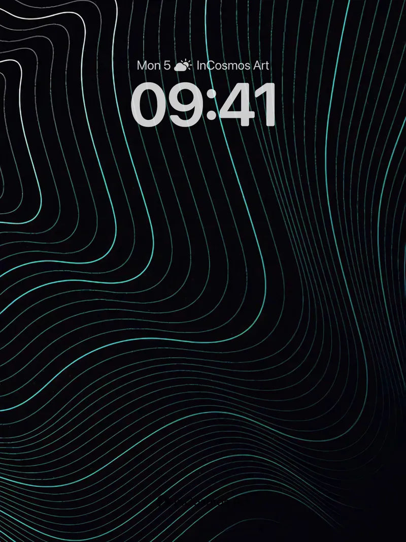 Neon Pulse Wallpaper with Flowing Lines