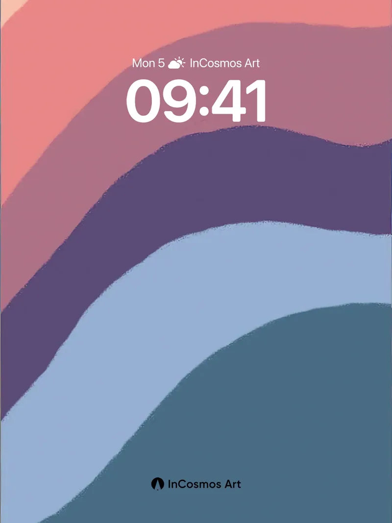 Serenity Wave Wallpaper with Soft Horizon Lines