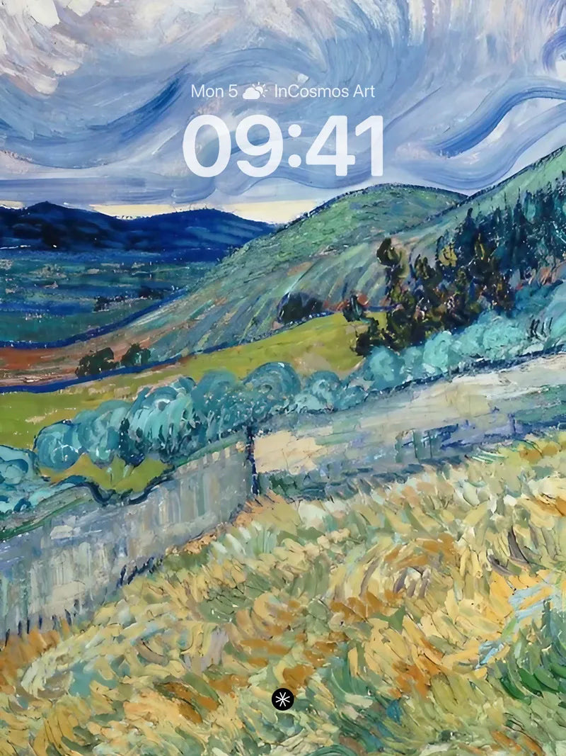 Whimsical Wheatfield Swirls Wallpaper | Post-Impressionist Dream wallpaper for iPhone, iPad & Mac