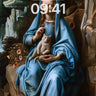 Serene Blue Veil Wallpaper with Sacred Cat wallpaper for iPhone, iPad & Mac