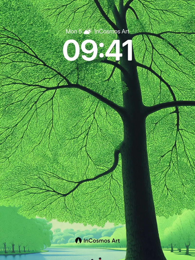 Serenity Under Canopy Wallpaper with Whispering Leaves