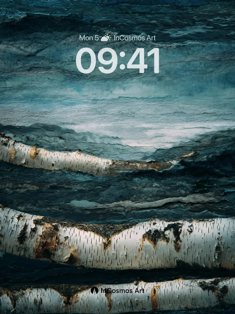 Frost-Bitten Bark Wallpaper with Midnight Currents wallpaper for iPhone, iPad & Mac