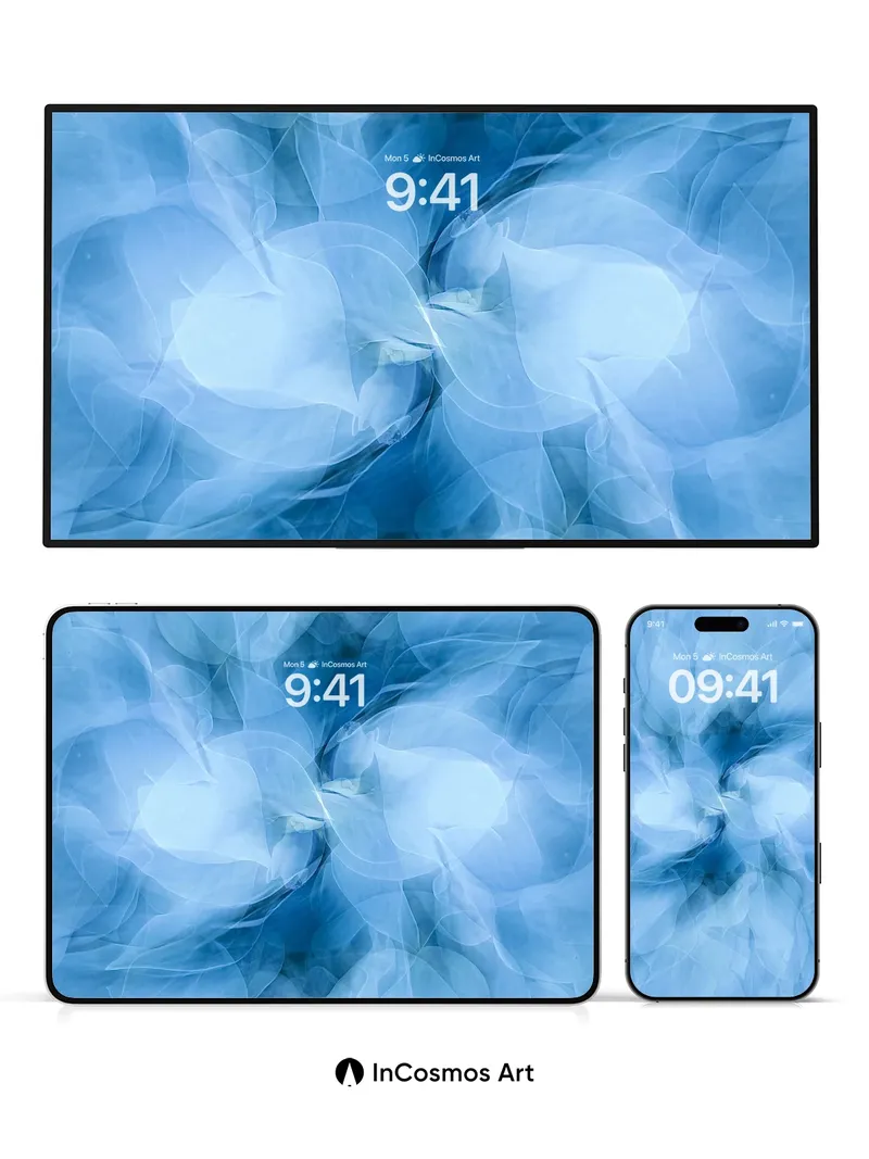 Cobalt Veil Wallpaper with Ethereal Drift