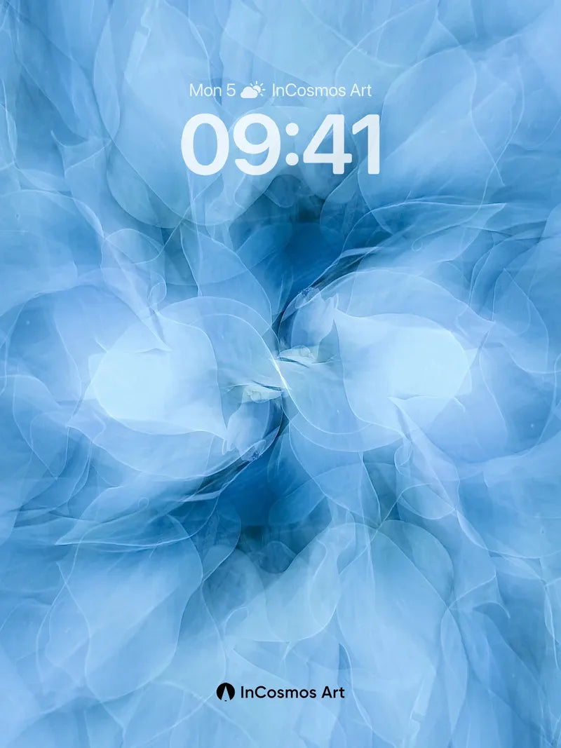 Cobalt Veil Wallpaper with Ethereal Drift