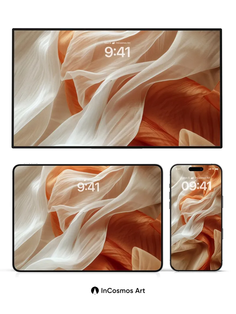 Silken Drift Wallpaper with Sunlit Veils