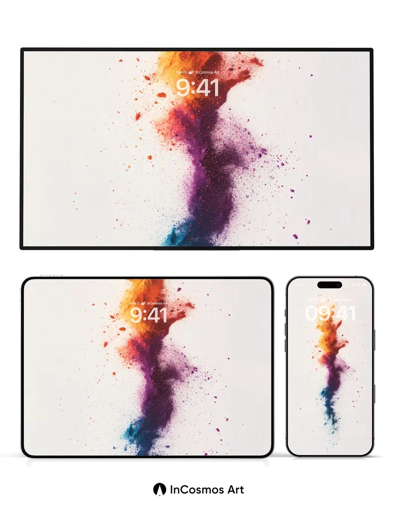 Color Storm Wallpaper with Floating Dust