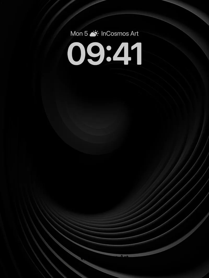 Infinite Void Wallpaper with Whispering Circles