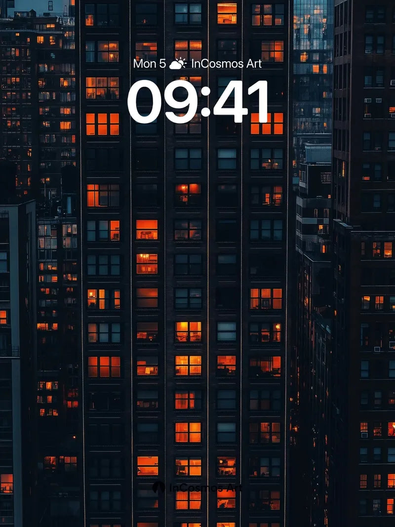 Crimson Grid Wallpaper with Neon Pulse