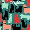 Whimsical Feline Pattern Wallpaper with Playful Paws wallpaper for iPhone, iPad & Mac