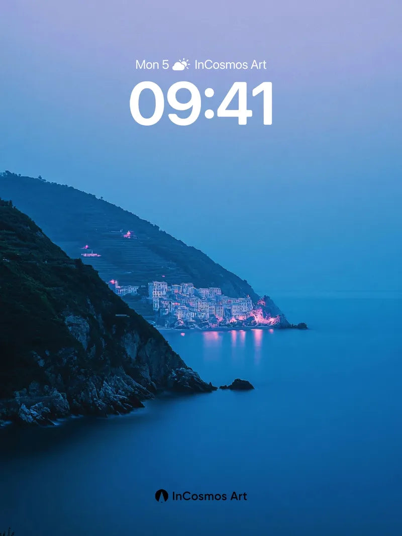 Serenity Cove Wallpaper with Neon Whispers