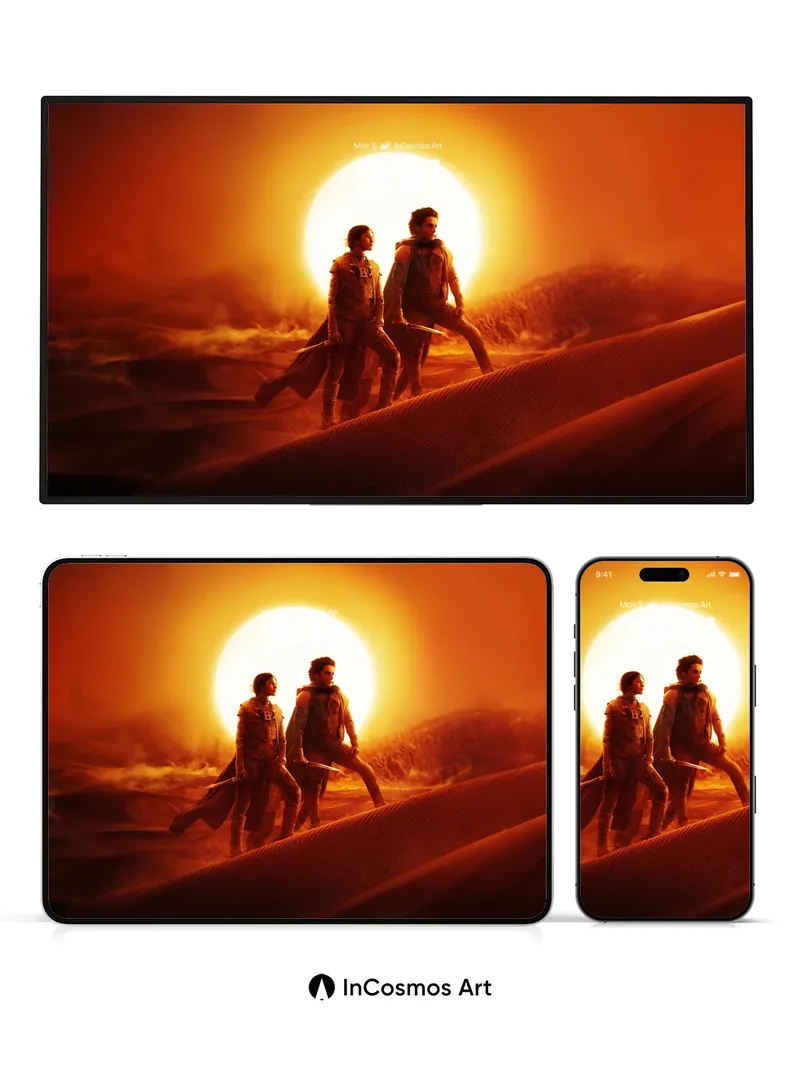 Dune Mirage Wallpaper with Golden Silence