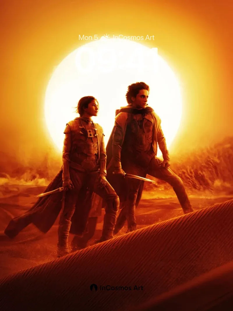 Dune Mirage Wallpaper with Golden Silence