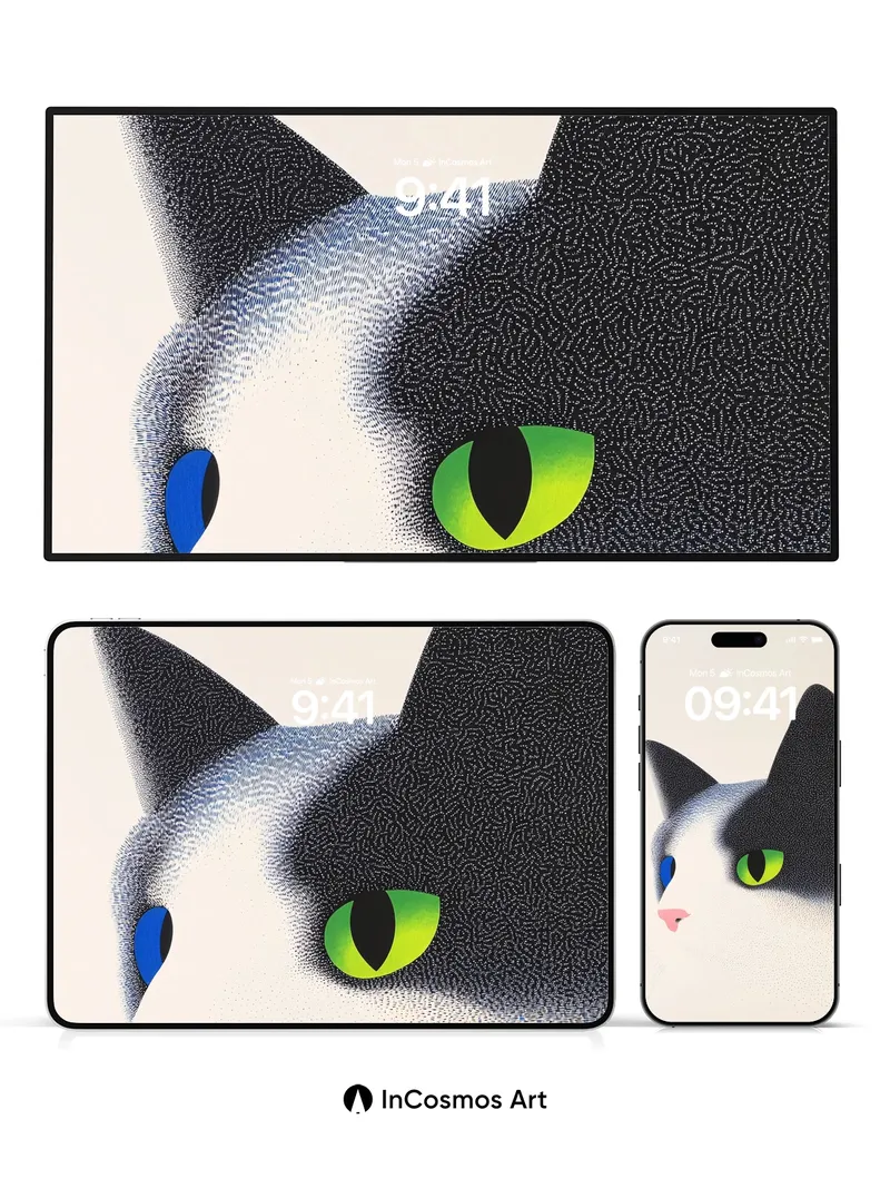 Surreal Gaze Wallpaper with Contrasting Eyes