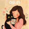 Serenity Bloom Wallpaper with Floral Embrace wallpaper for iPhone, iPad & Mac