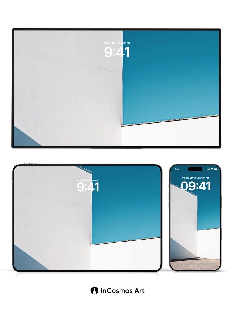 Calm Geometry Wallpaper with Shadowed Corners