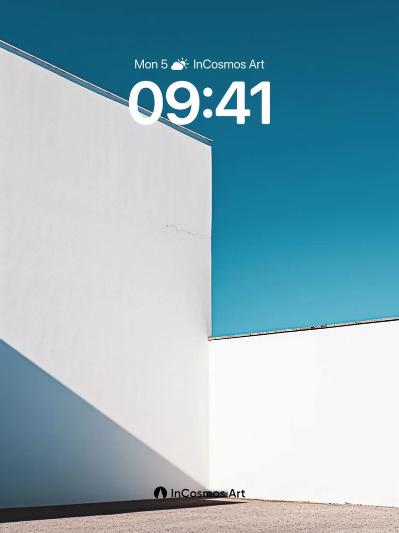 Calm Geometry Wallpaper with Shadowed Corners