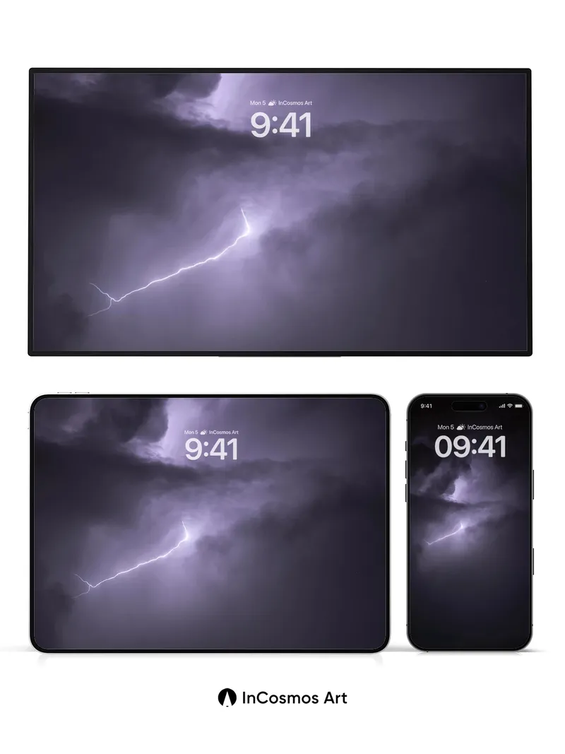 Storm Veil Wallpaper with Electric Pulse