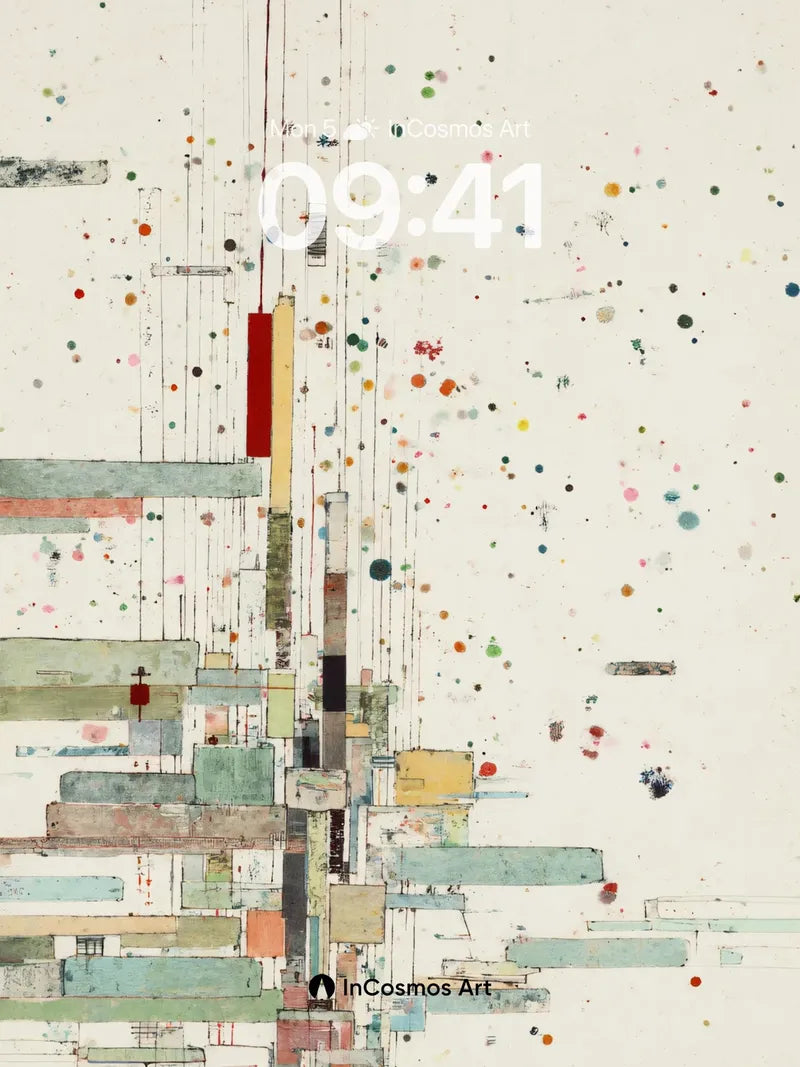 Quiet Concrete Bloom Wallpaper with Splattered Light