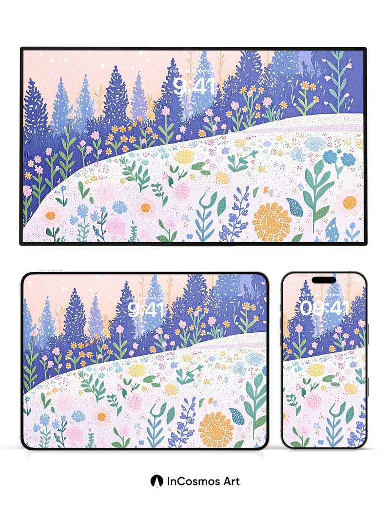 Whispering Meadow Wallpaper with Dappled Light