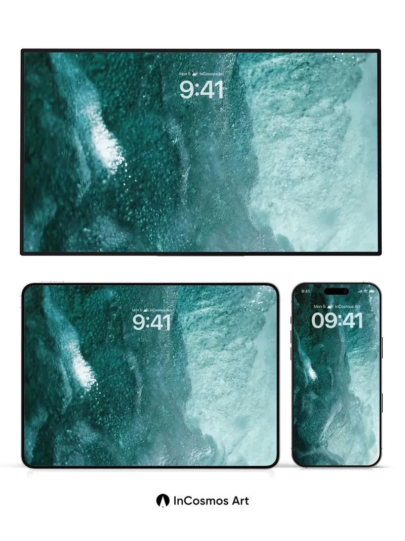 Turquoise Abyss Wallpaper with Living Currents