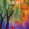 Whispering Canopy Wallpaper with Rain-Slicked Light wallpaper for iPhone, iPad & Mac