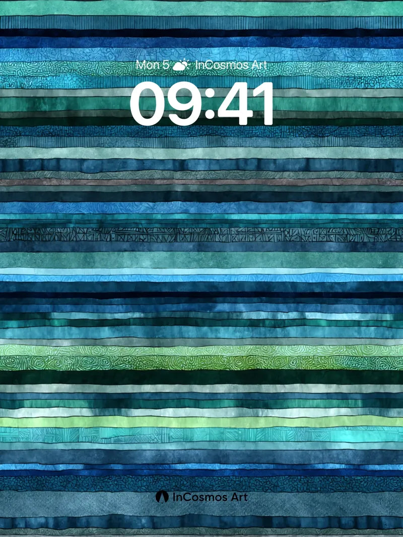 Deep Sea Tapestry Wallpaper with Whispering Stripes