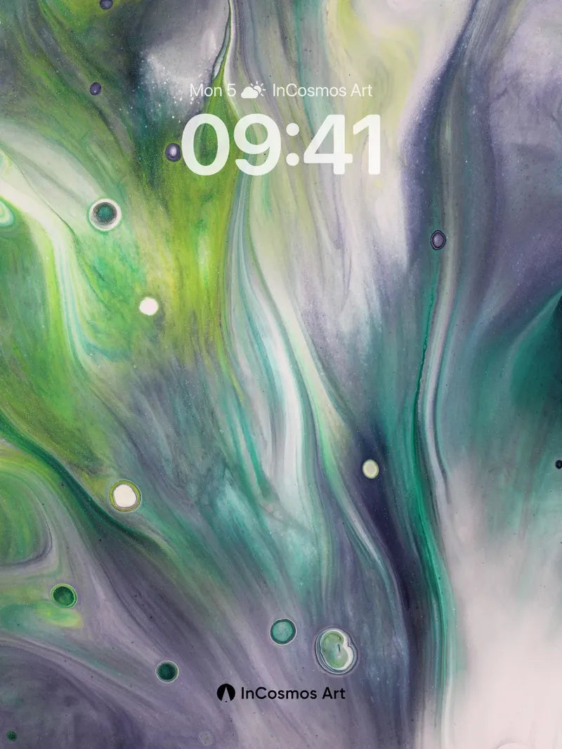 Luminous Veil Wallpaper with Floating Orbs