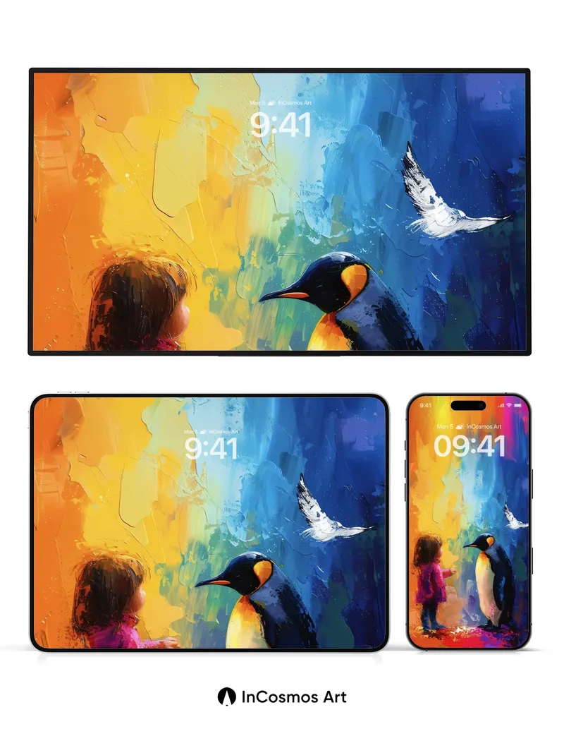 Wonderful Encounter Wallpaper with Painted Light